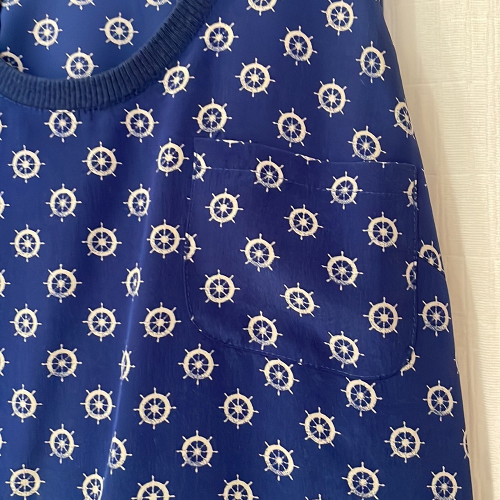 Joie Alicia Silk Nautical Racerback Tank Top - Picture 2 of 5